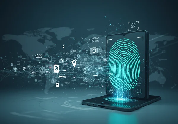 Digital fingerprint of a photo with data layers.