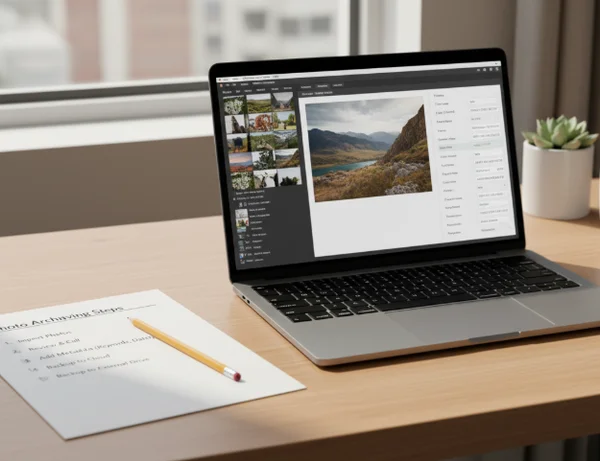 Checklist beside image metadata viewer